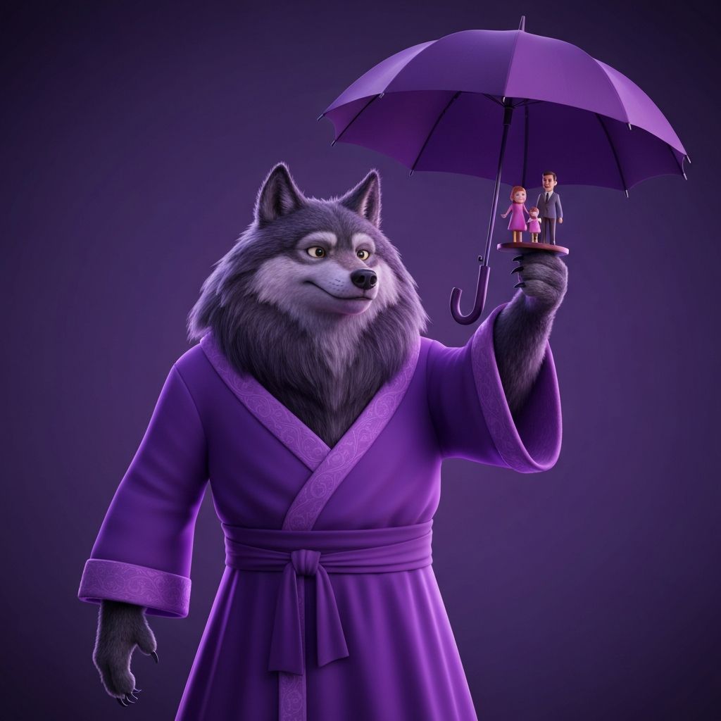 Alpha le loup protégeant votre famille